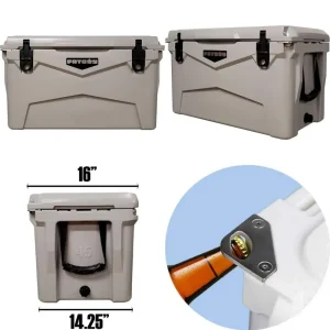 45-Quart Rotomolded Hard Cooler – Rugged Large-Capacity Ice Chest for Camping, Tailgating & Outdoor Trips