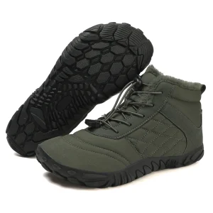 Plus Size Barefoot Hiking Boot Thermal Ankle Bootie Fleece-Lined Casual Sneakers Anti-slip for Men Women